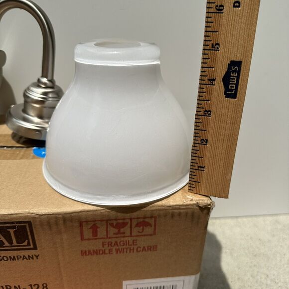 Capital Lighting 8301-128 Brushed Nickel Baxter 1-Light Bath Sconce Milk Glass - Picture 6 of 16